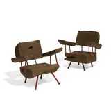 Modern Art, lounge chairs, pair