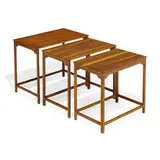 nesting tables, model 4785, set of three by Edward Wormley, sold May 2021