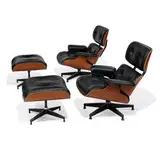 670 / 671 lounge chairs and ottomans, pair by Charles and Ray Eames, sold May 2021