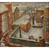 Louise Dunn Yochim, Winter Scene Around Back, circa 1935