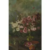 W.S. Wilcox, Hollyhocks, 1888