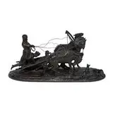 Evgeny Alexsandrovich Lanceray, Troika Departing Sculpture
