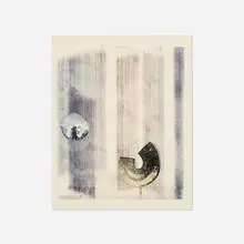 Untitled (Monoprint) by Harry Bertoia, c. 1965, ink on paper with collaged elements, sold Apr 2018