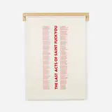 Bern Porter, The Last Acts of Saint Fuckyou, 1990, screenprint on window shade, maple