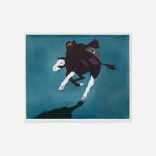 Fritz Scholder, Galloping Indian after Leigh, 1979, etching and aquatint on paper