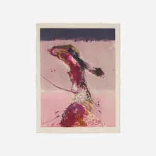 Standing Warrior #2 by Fritz Scholder, c. 1983, monotype on paper, sold Apr 2018