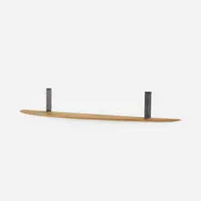 Chris Lehrecke, wall-mounted shelf, c. 2010, ash, enameled steel