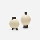 Leza McVey, vessels, set of two, 1969, glazed stoneware