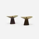 Carl Auböck, candlesticks, pair