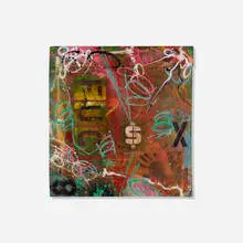 Carlos Rolón, Cracked Mindz, 1991, spraypaint, acrylic, resin and collage on board and canvas