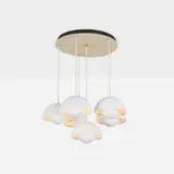 Verner Panton, Flowerpot chandelier, c. 1968, enameled steel, plastic