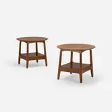 Edward Wormley, occasional tables, pair, c. 1960, walnut