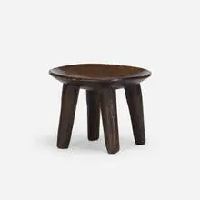 African, stool, carved and lacquered wood