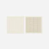 Untitled (two works from the Paintings and Drawings: Stedelijk Museum Portfolio) by Agnes Martin, 1990-1991, lithograph on vellum transparency paper, sold Apr 2018
