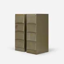 Olivetti, Synthesis file cabinets model C3, pair, c. 1965, enameled steel, plastic