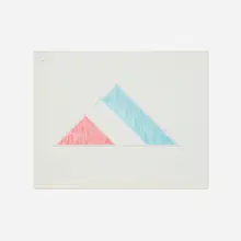 Untitled by Neil Williams, c. 1965, colored pencil on graph paper, sold Apr 2018