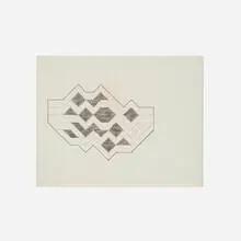 Untitled by Neil Williams, c. 1965, graphite and colored pencil on graph paper, sold Apr 2018
