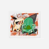 Two Pembroke Studio Chairs (from The Moving Focus series) by David Hockney, 1984, lithograph on HMP hand-made paper, sold Apr 2018