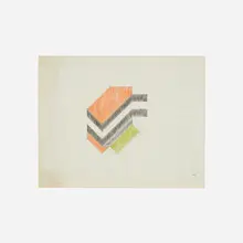 Neil Williams, Untitled, c. 1965, colored pencil on graph paper