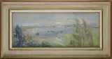 Margaret Thomas, Untitled, oil on board 30 x 75.5cm .