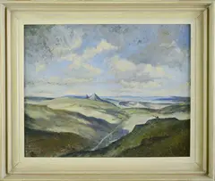 George Wright, Untitled, oil on board 40 x 49.5cm .