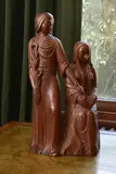 Alan Durst, Untitled, carved cedar wood 68.5cm high .