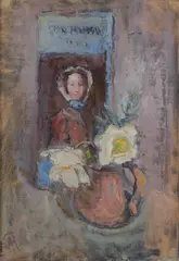 Untitled by Margaret Thomas, oil on board 37.5 x 26.5cm ., sold May 2021