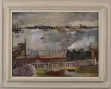Allan Walton, Untitled, Allan Walton (1892-1948) Near Harwich oil on canvas 45.5 x 60.5cm