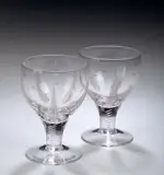 Stuart Glass, A set of six glass goblets, possibly designed by John Walsh,, A set of six glass goblets, possibly designed by John Walsh,