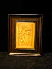 A glazed plaster panel, by Phoebe Stabler, A glazed plaster panel,, sold Nov 2003