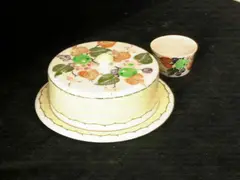 Mak Merry, A muffin dish & cover and small bowl,