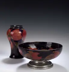 A 'Pomegranate' pattern vase, by Moorcroft, sold Nov 2003