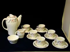 Susie Cooper, An 'Endon' pattern coffee set,