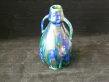 Mintons Hollins & Co., An 'Astra' ware vase,, the double gourd body in a streaked blue glaze,