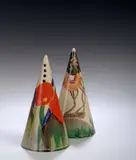 Clarice Cliff, A 'Rhodanthe' pattern sugar sifter,