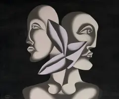 Man[n]equins by Johann Georg Müller, 1982, Öl auf Leinwand, sold Nov 2012