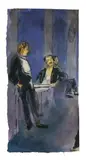 Im Café by Emil Nolde, Um 1910, Aquarell, Tuschpinsel und -feder auf Japan, sold Nov 2013