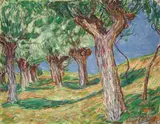 Weiden “ („Weiden II“, „Im Schanzengraben bei Weimar“) by Christian Rohlfs, 1904, Öl auf Leinwand, sold May 2012