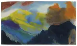 Berglandschaft by Emil Nolde, 1948, Aquarell auf Japan, sold Nov 2010