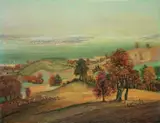 Otto Dix, Landschaft mit Kartoffelernte und Reichenau