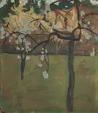 Paula Modersohn-Becker, Blühender Apfelbaum II, 1901, Tempera auf Pappe