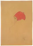 Egon Schiele, Nach links blickendes Kind mit roter Kappe