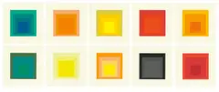 Josef Albers, Homage to the Square, 1970, 10 Farbserigrafien, jeweils auf Velin, in originaler Mappe