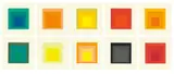 Homage to the Square by Josef Albers, 1970, 10 Farbserigrafien, jeweils auf Velin, in originaler Mappe, sold Nov 2018