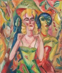 Georg Tappert, Varieté (Auftritt im Varieté), 1922, Öl auf Leinwand