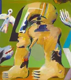 Horst Antes, Fig. Franz von Assisi, 1966, Acryl auf Leinwand