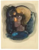 Oskar Schlemmer, Profilkopf in Fleckformen