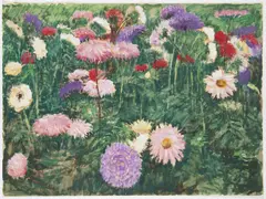Antonín Hudeček, Flowers, 1930s, oil on paper