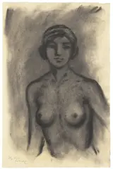 František Drtikol, Nude, 1932, charcoal, paper