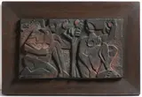 Jiří Bradáček, Garden Relief, 1944, coloured plaster